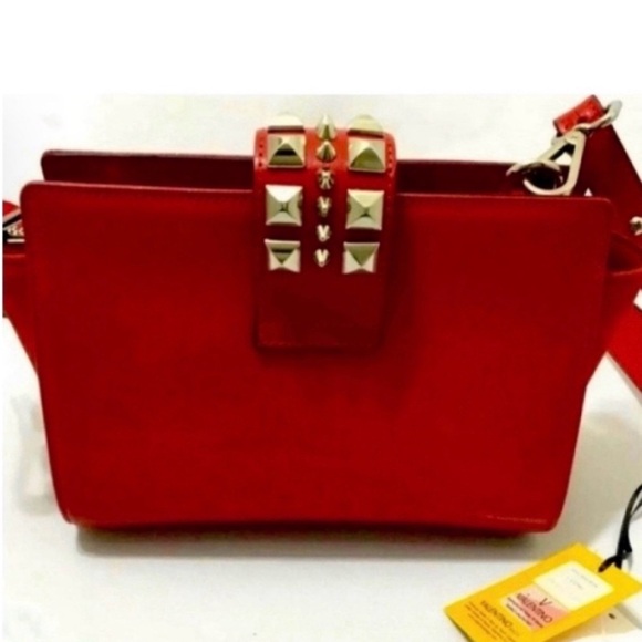 Valentino Red Crossbody Bag Rock studs